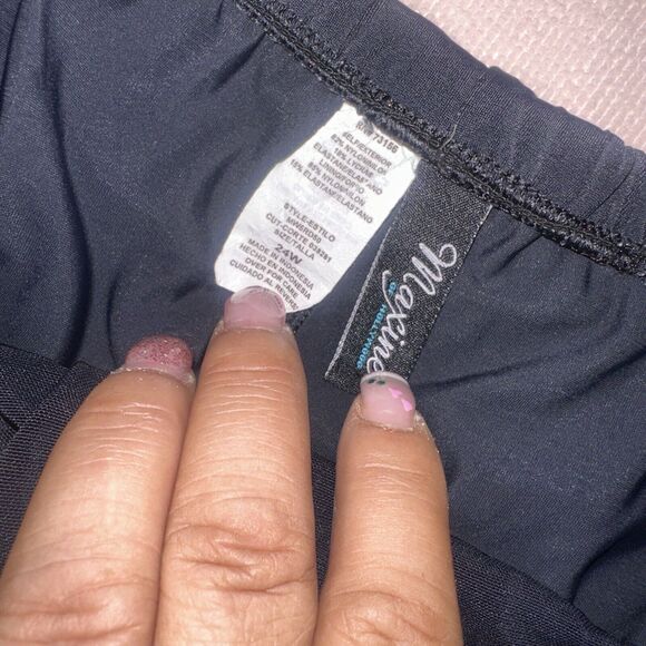 Maxine of Hollywood 2 Piece Blue Floral Takini Top w Bottom Swimsuit Set Size 24 - Picture 4 of 8